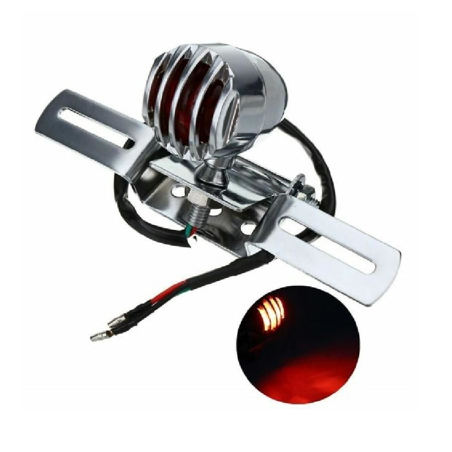 Chopper Cafe Racer Bobber Vintage Arka Stop Metal Krom Izgaralı