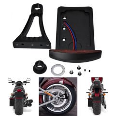 Chopper Cafe Racer Bobber Vintage Yan Stop Plakalık Dikey Model Siyah Renk