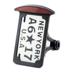 Chopper Cafe Racer Bobber Vintage Yan Stop Plakalık Dikey Model Siyah Renk