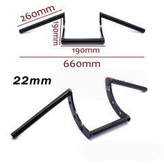 Chopper Cafe Racer Gidon/Direksiyon 22mm Siyah Renk