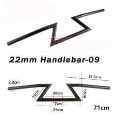 Chopper Cafe Racer Gidon/Direksiyon 22mm Siyah