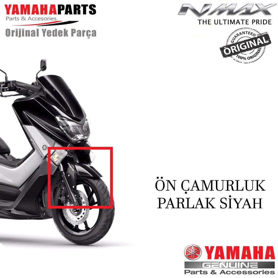 Nmax 125/155 2015-2024 Orijinal Ön Çamurluk Parlak Siyah