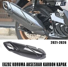 Yamaha Nmax 125/155 2021-2025 Egzoz Koruma Kapak Karbon