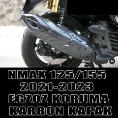 Yamaha Nmax 125/155 2021-2024 Egzoz Koruma Kapak Karbon