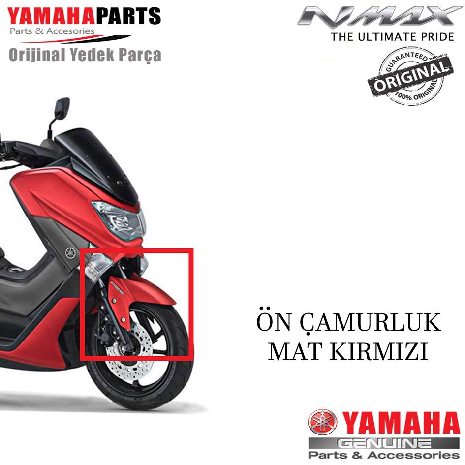 Nmax 125/155 2015-2024 Orijinal Ön Çamurluk Mat Kırmızı