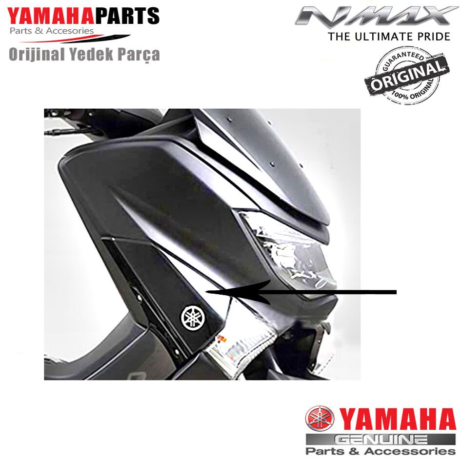 Nmax 125/155 2015-2020 Orijinal Sinyal Üstü Sağ Kapak Parlak Siyah