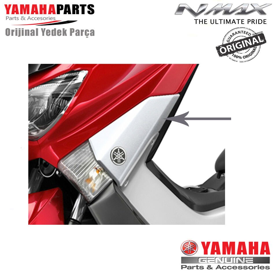 Nmax 125/155 2015-2020 Orijinal Sinyal Üstü Sol Kapak Açık Gri