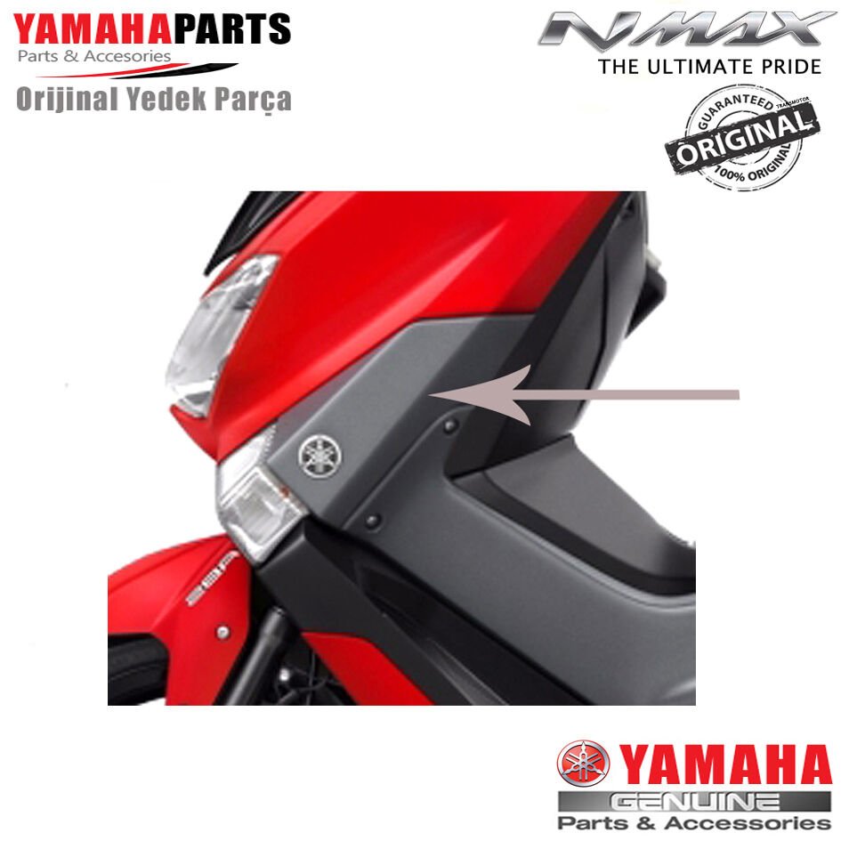 Nmax 125/155 2015-2020 Orijinal Sinyal Üstü Sol Kapak Koyu Gri Füme