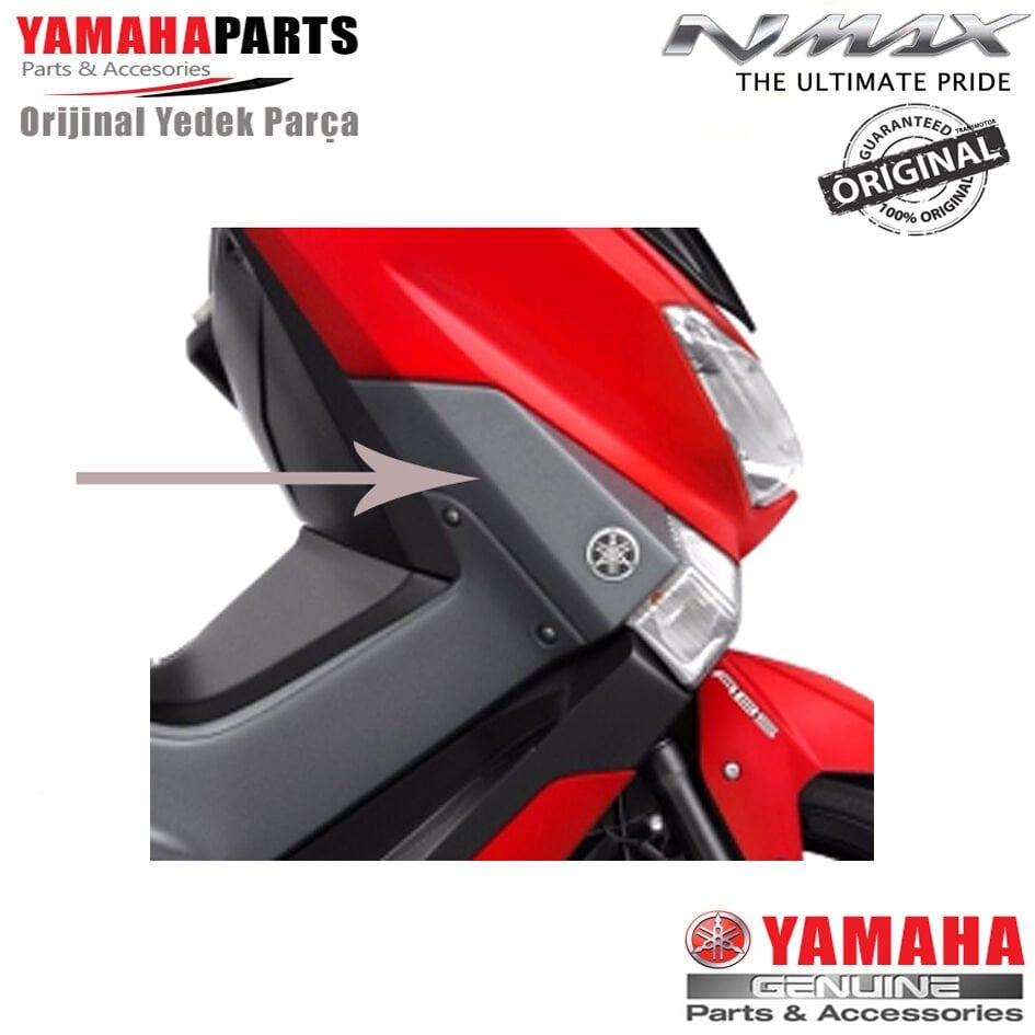 Nmax 125/155 2015-2020 Orijinal Sinyal Üstü Sağ Kapak Koyu Gri Füme