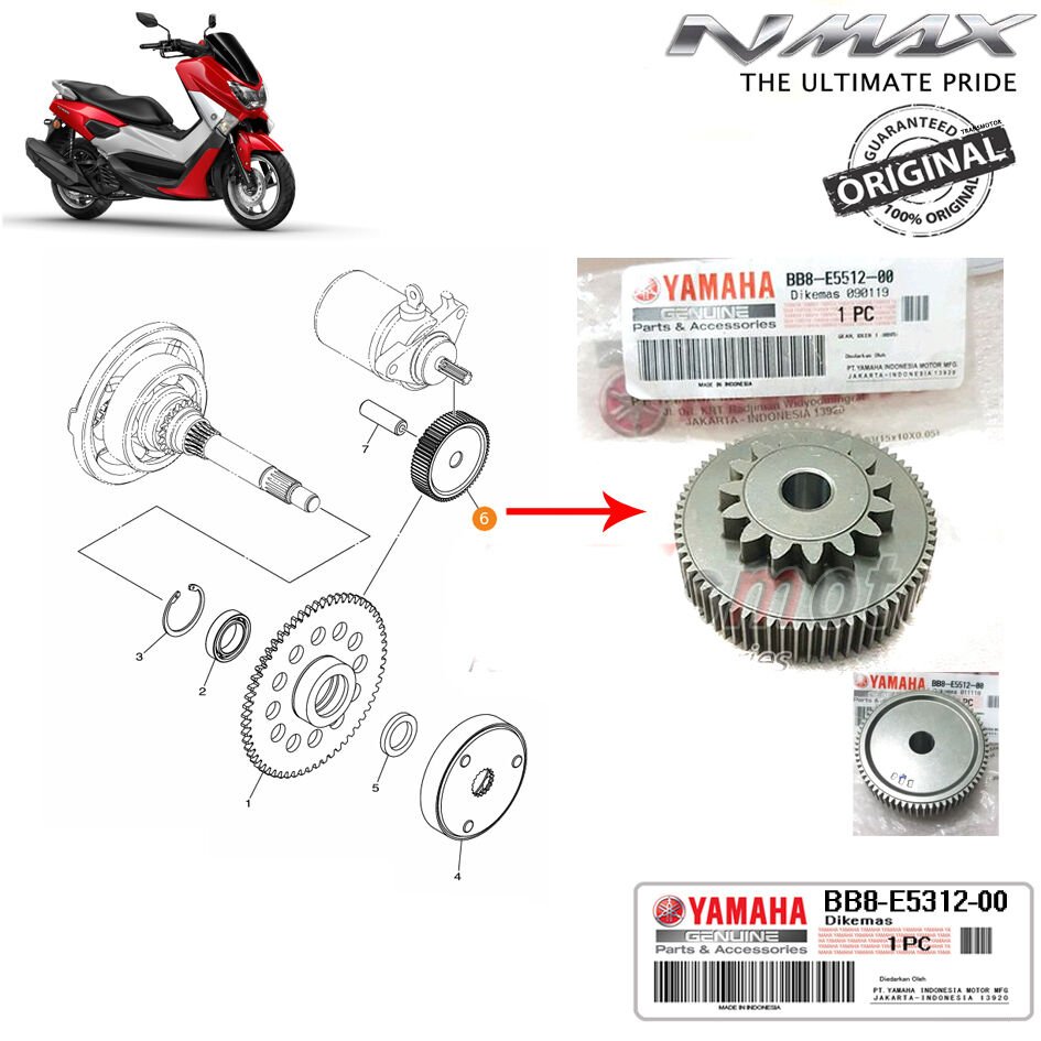 Nmax 125/155 2015-2020 Orijinal Marş Dişlisi Küçük