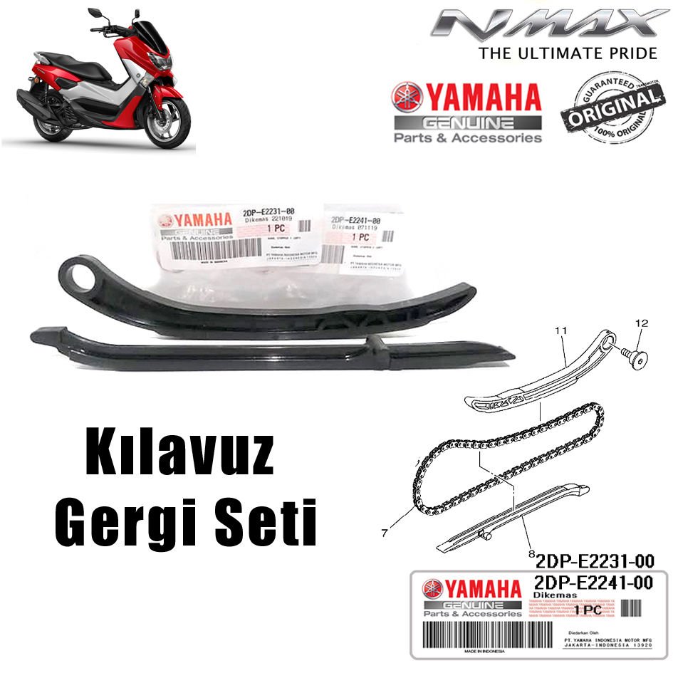 Nmax 125/155 2015-2020 Orijinal Eksantrik Kılavuz Gergi Palet Seti