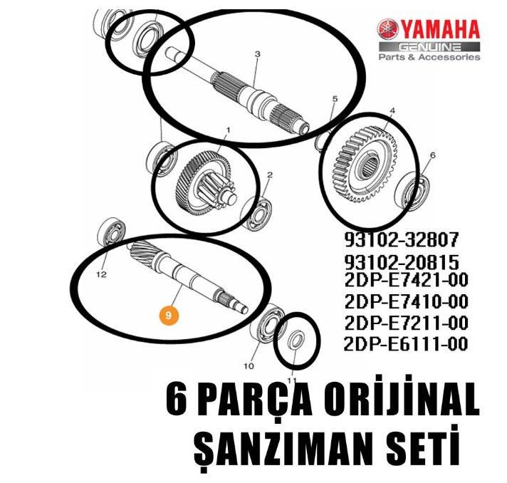 Nmax 125/155 2015-2020 Orijinal Şanzıman Seti 6 Parça