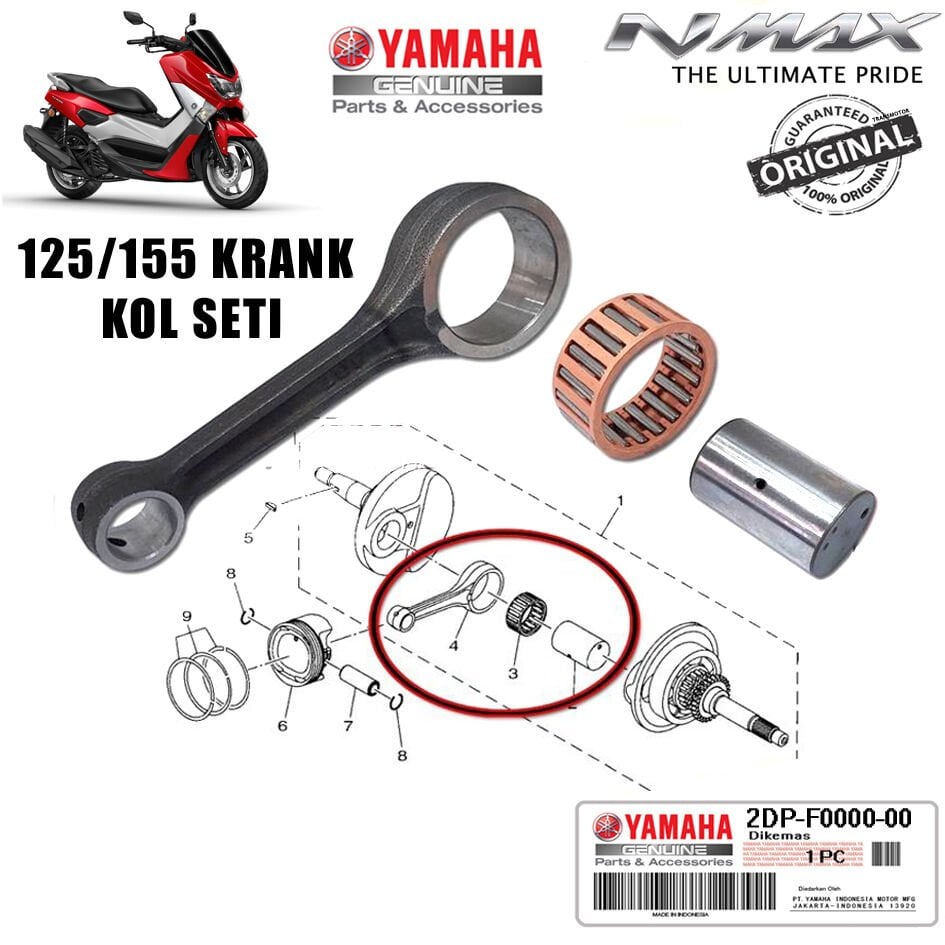 Nmax 125/155 2015-2020 Orijinal Krank Kol Seti