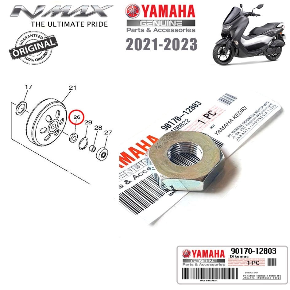 Nmax 125/155 2021-2024 Orijinal Arka Varyatör Tası Somunu