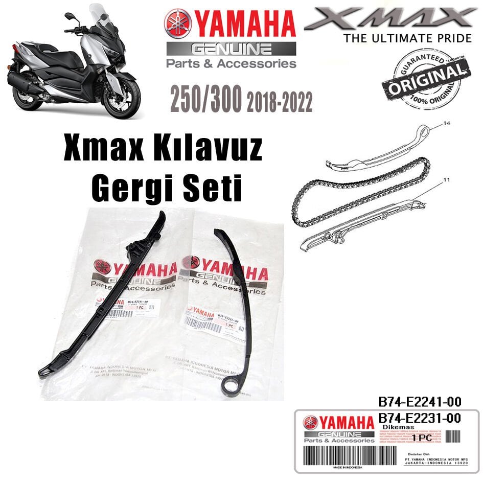 Xmax 250/300 2018-2025 Orijinal Eksantrik Gergi Kılavuz Seti