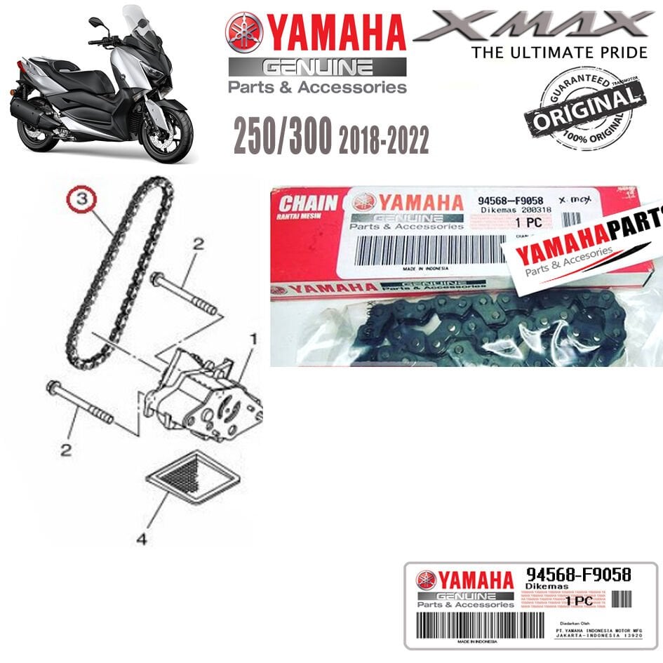Xmax 250/300 2018-2025 Orijinal Yağ Pompası Zinciri