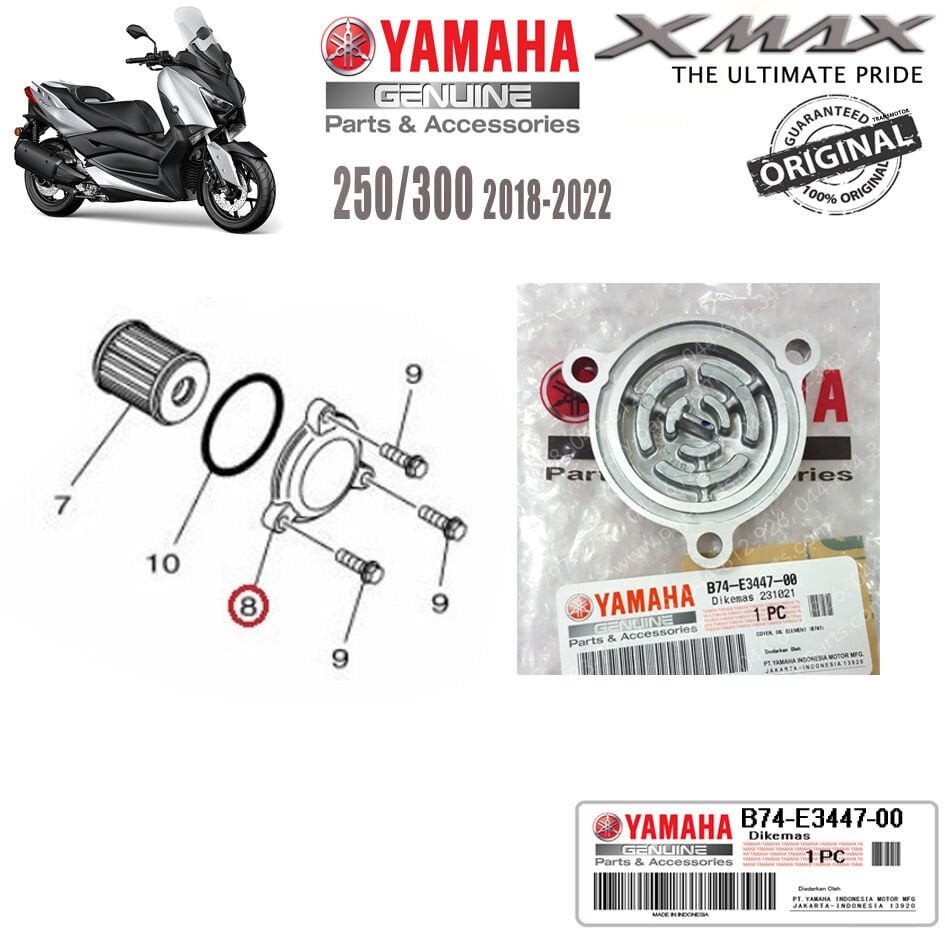 Xmax 250/300 2018-2024 Orijinal Yağ Filtre Kapağı