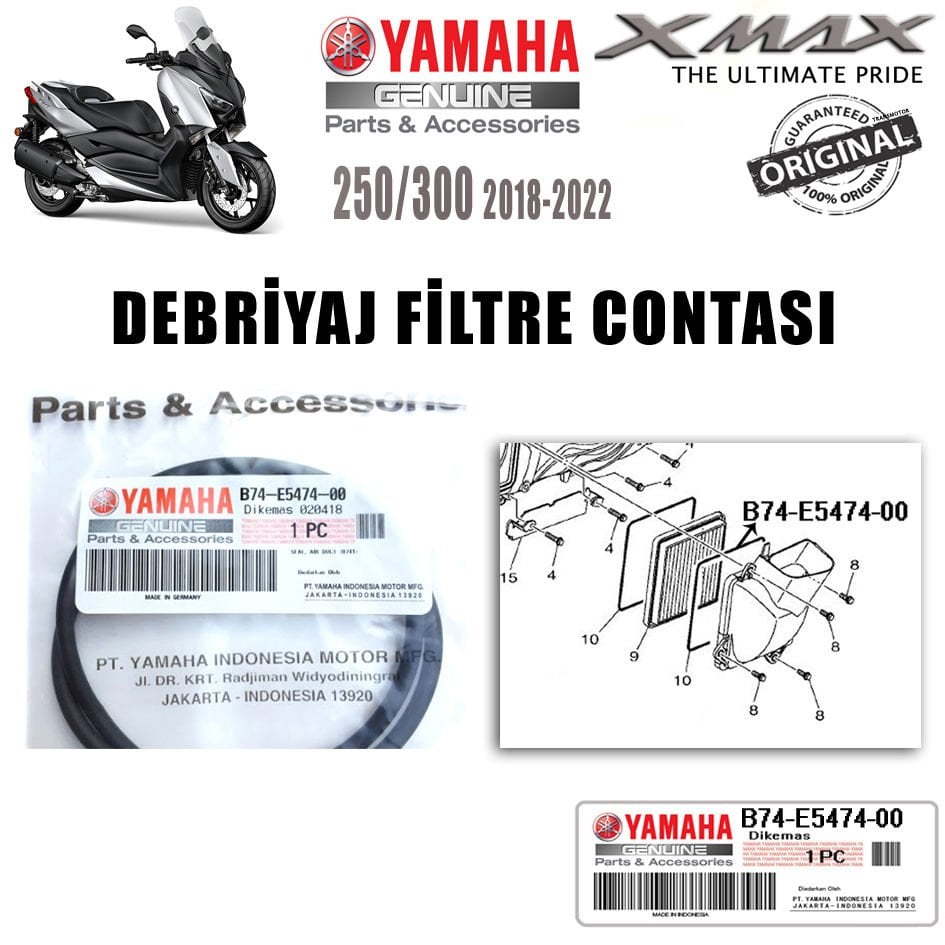 Xmax 250/300 2018-2025 Orijinal Varyatör Filtre Contası