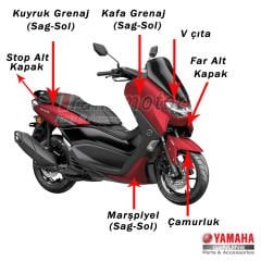 Nmax 125/155 2021-2024 Orijinal Grenaj Seti Mat Kırmızı 10 Parça