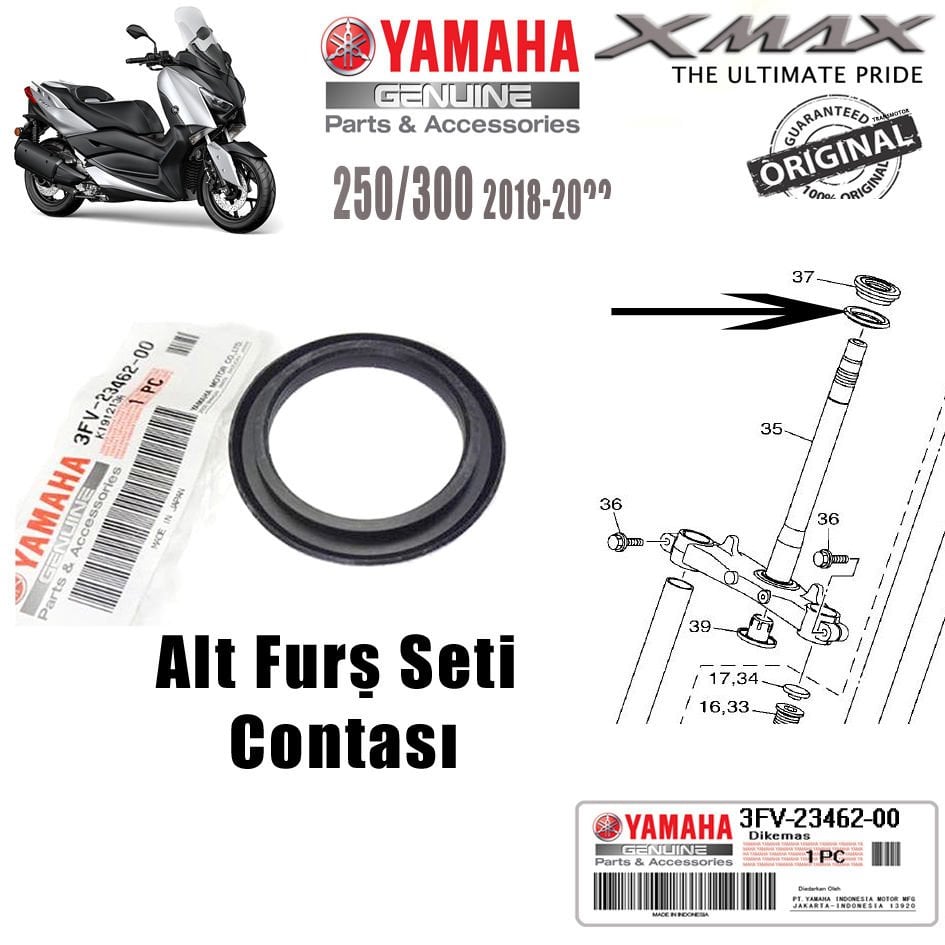 Xmax 250/300 2018-2025 R25 MT-25 Orijinal Alt Furş Seti Contası