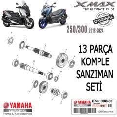 Xmax 250/300 2018-2024 Orijinal 13 Parça Komple Şanzıman Seti