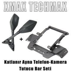 Xmax Techmax 250/300 2023-2024 Katlanır Ayna-Telefon Tutucu Bar Seti