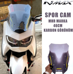 Nmax 125/155 2021-2025 Karbon Detay Spor Cam Açık Füme