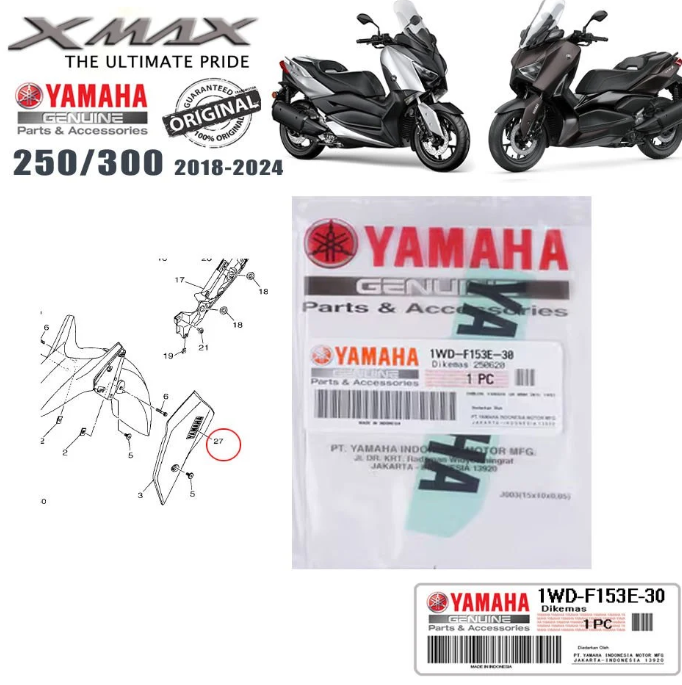 Xmax Techmax 250/300 2018-2025 Orijinal Yamaha Amblem Sticker Logo