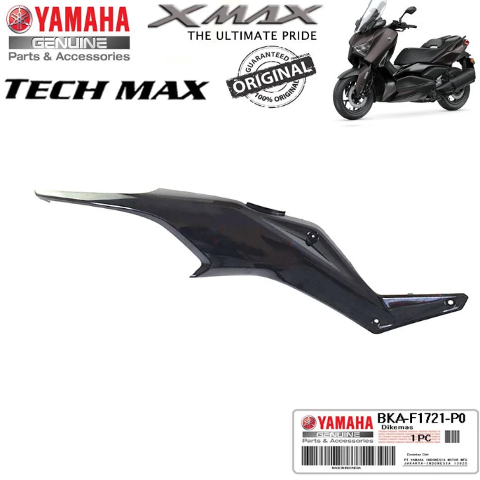 Orijinal XMAX TECHMAX 2023-2024 Depo Altı Sağ Yan Kapak Parlak Siyah