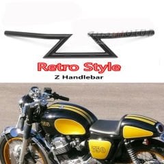 Chopper Cafe Racer Gidon/Direksiyon 22mm Siyah