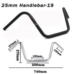 Chopper Cafe Racer Gidon/Direksiyon 25mm