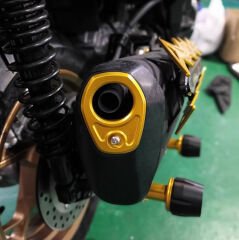 Yamaha Xmax Ironmax Techmax 250-300 2018-2024 Egzoz Ucu Cnc Aksesuar Kapak Tiyanyum