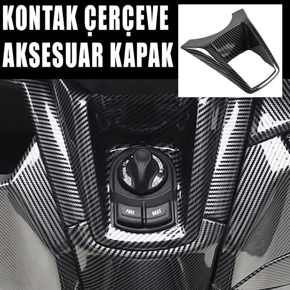 Nmax Techmax 125/155 2025-2026 Kontak Çerçeve Aksesuar Karbon Kapak