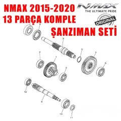 Orijinal Nmax 125/155 2015-2020 Şanzıman Seti Rulmanlar ve Keçeler Dahil Komple Full Set