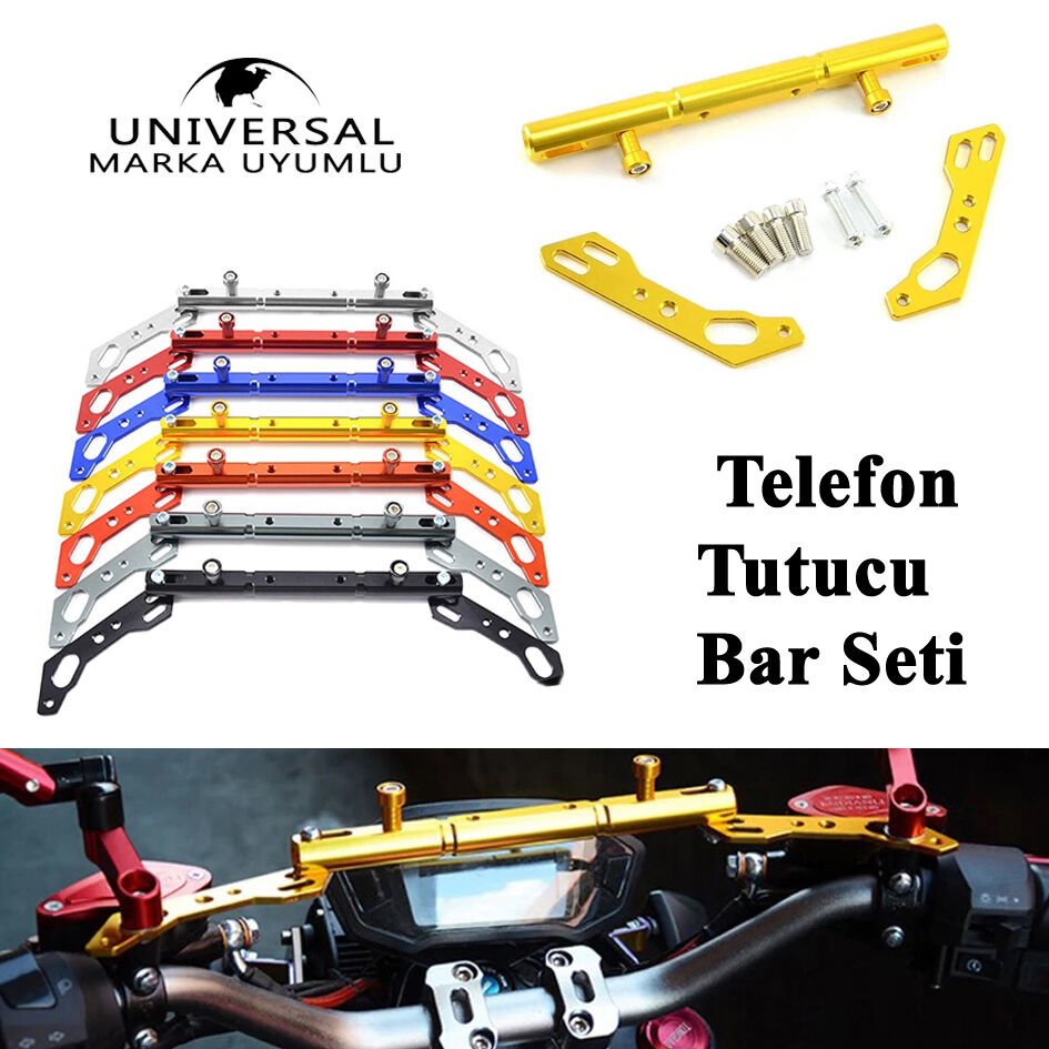 Universal Telefon-Kamera Tutacak Ayna Bağlantı Bar Seti