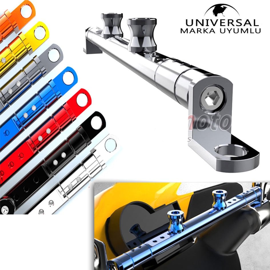 Universal Telefon-Kamera Tutacak Ayna Bağlantı Bar Seti KIRMIZI